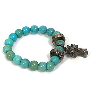 クロムハーツ ビーズ リング 4㎜ 指輪 ターコイズ 13号 シルバー 925 クロムハーツ ビーズ リング 4㎜ 指輪 ターコイズ 13号 シルバー